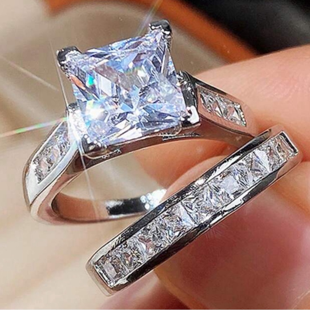 Brand New Size 9 Cubic Zirconia Ring Set